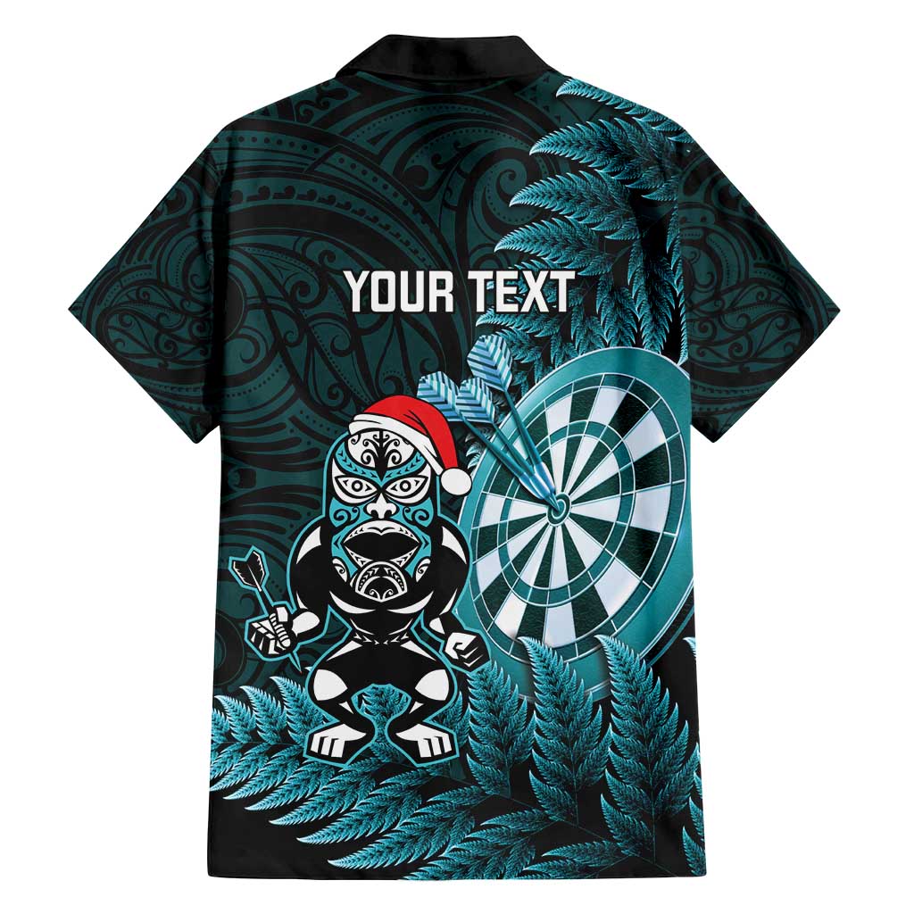 Personalised New Zealand Darts Christmas Family Matching Summer Maxi Dress and Hawaiian Shirt Maori Fern Merry Dartsmas LT14 - Polynesian Pride