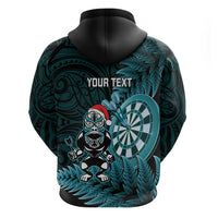 Personalised New Zealand Darts Christmas Hoodie Maori Fern Merry Dartsmas LT14 - Polynesian Pride