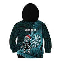 Personalised New Zealand Darts Christmas Kid Hoodie Maori Fern Merry Dartsmas LT14 - Polynesian Pride