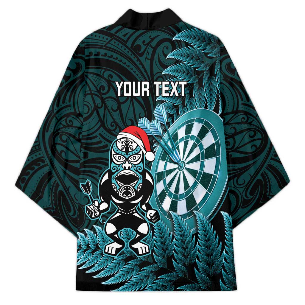 Personalised New Zealand Darts Christmas Kimono Maori Fern Merry Dartsmas LT14 - Polynesian Pride