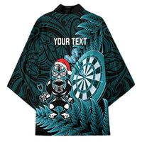 Personalised New Zealand Darts Christmas Kimono Maori Fern Merry Dartsmas LT14 - Polynesian Pride