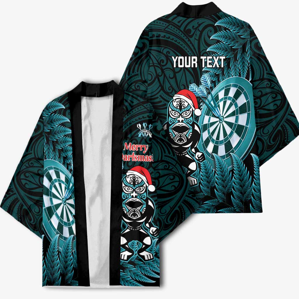Personalised New Zealand Darts Christmas Kimono Maori Fern Merry Dartsmas LT14 - Polynesian Pride