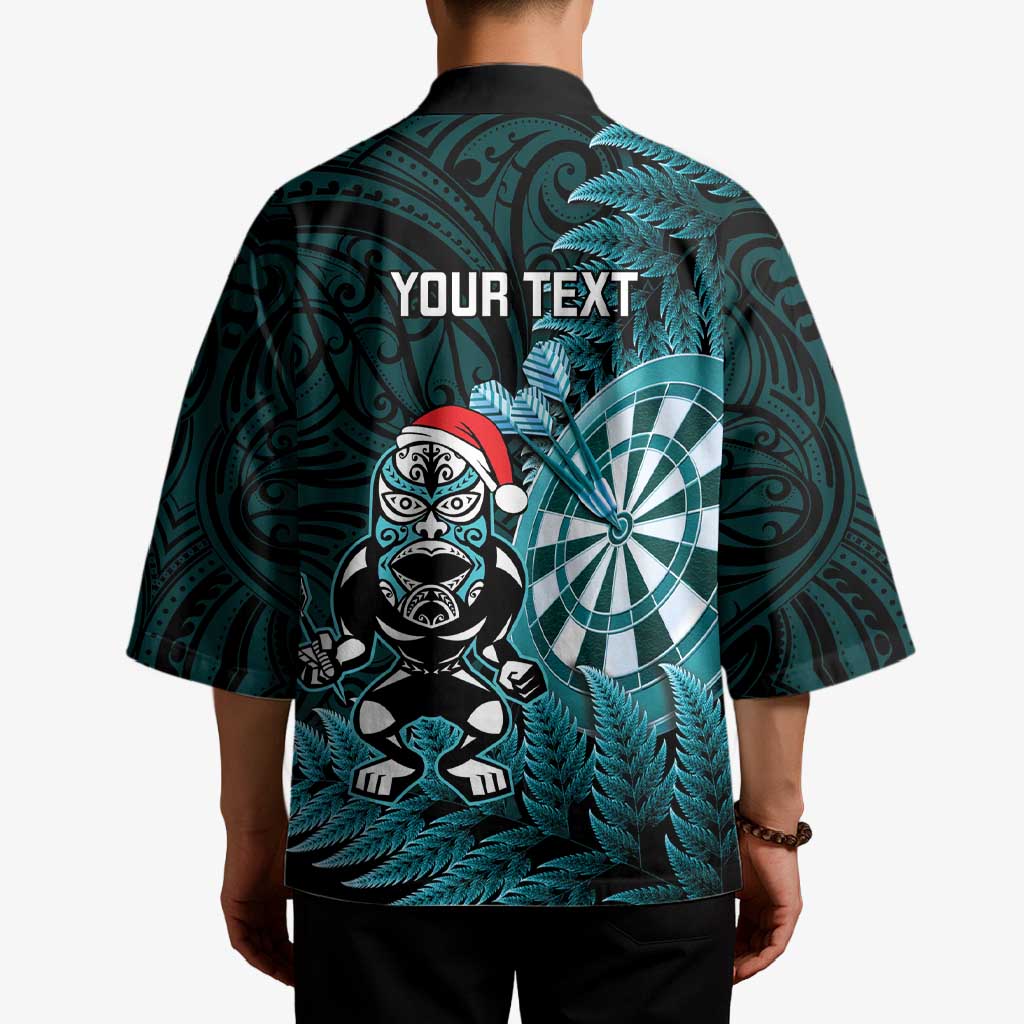 Personalised New Zealand Darts Christmas Kimono Maori Fern Merry Dartsmas LT14 - Polynesian Pride
