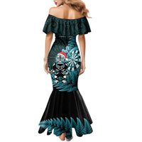 Personalised New Zealand Darts Christmas Mermaid Dress Maori Fern Merry Dartsmas LT14 - Polynesian Pride