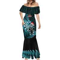 Personalised New Zealand Darts Christmas Mermaid Dress Maori Fern Merry Dartsmas LT14 - Polynesian Pride