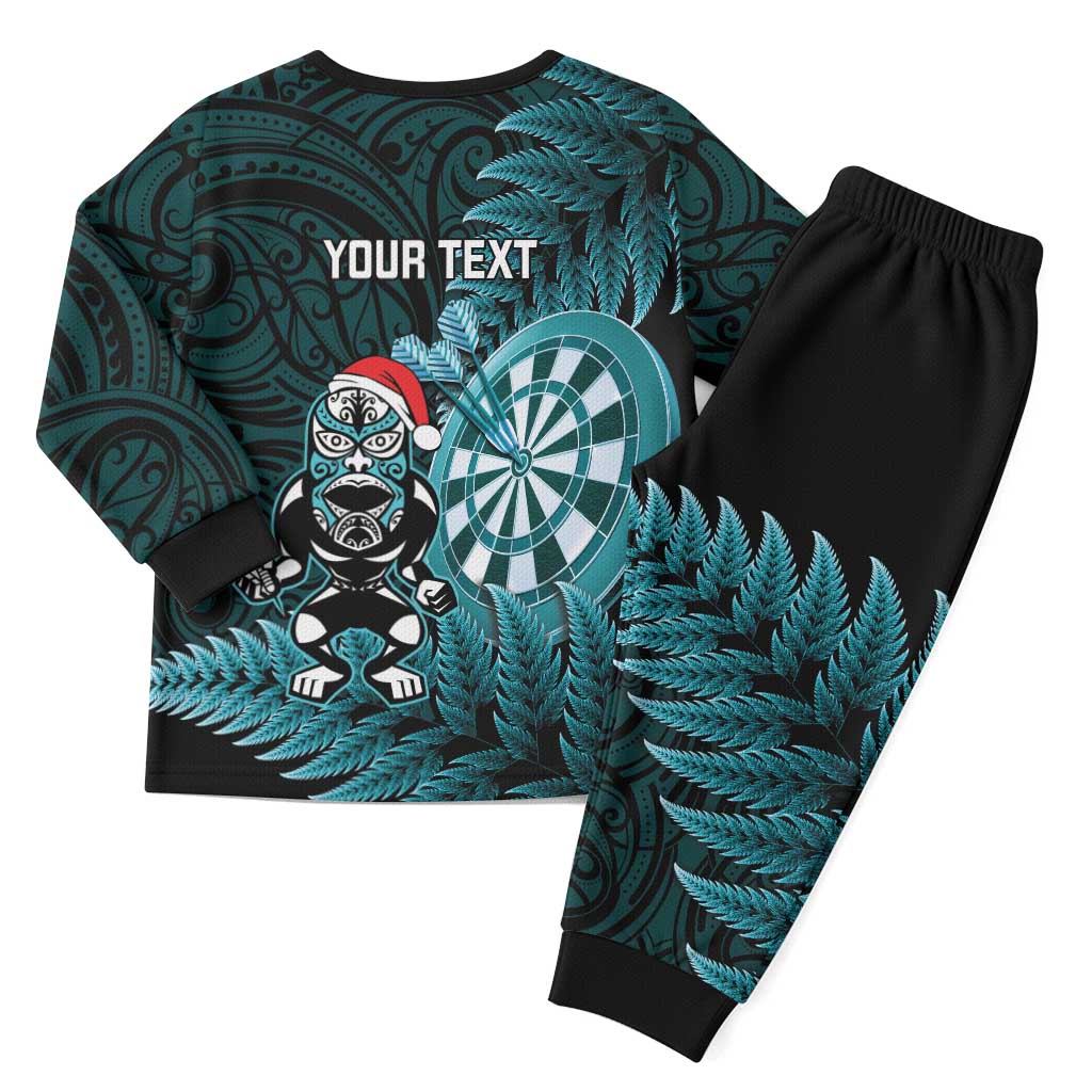 Personalised New Zealand Darts Christmas Pajama Set Maori Fern Merry Dartsmas - Polynesian Pride