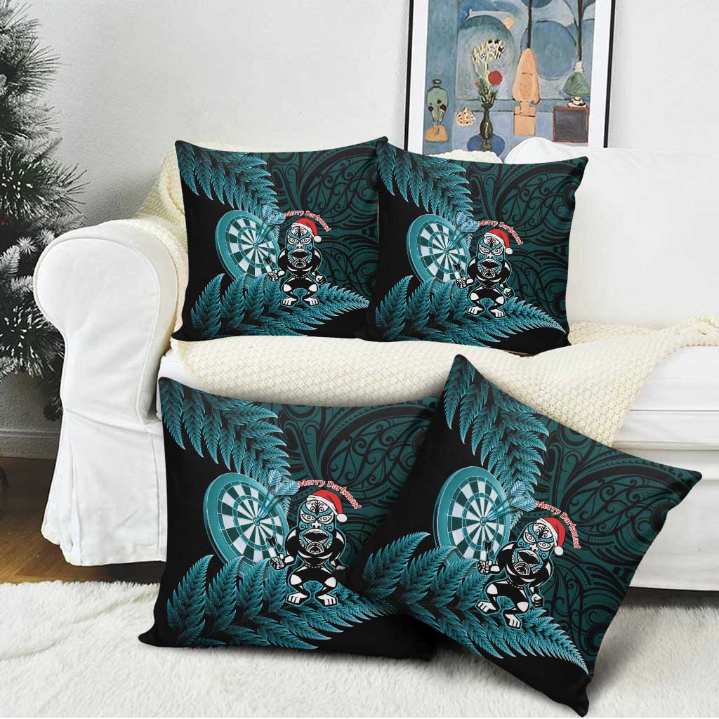 New Zealand Darts Christmas Pillow Cover Maori Fern Merry Dartsmas LT14 - Polynesian Pride