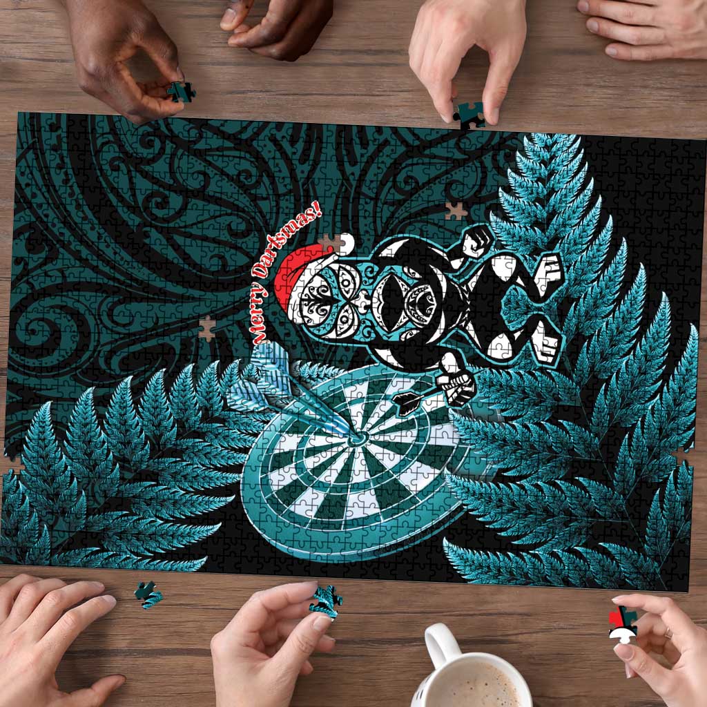 New Zealand Darts Christmas Puzzle Maori Fern Merry Dartsmas LT14 - Polynesian Pride