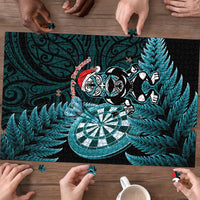 New Zealand Darts Christmas Puzzle Maori Fern Merry Dartsmas LT14 - Polynesian Pride