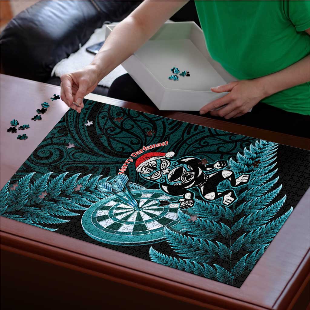 New Zealand Darts Christmas Puzzle Maori Fern Merry Dartsmas LT14 - Polynesian Pride
