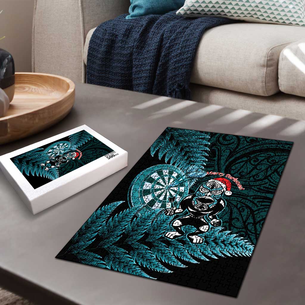 New Zealand Darts Christmas Puzzle Maori Fern Merry Dartsmas LT14 - Polynesian Pride