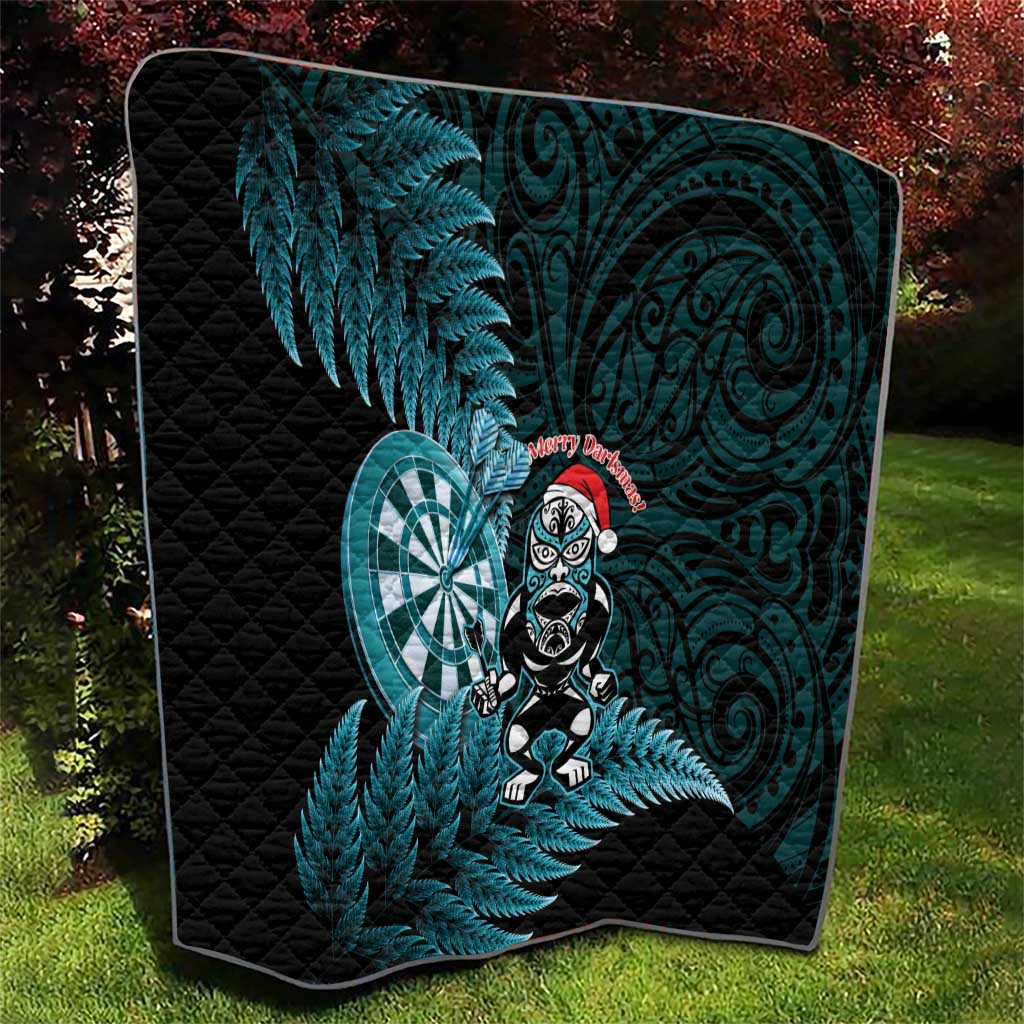 New Zealand Darts Christmas Quilt Maori Fern Merry Dartsmas LT14 - Polynesian Pride