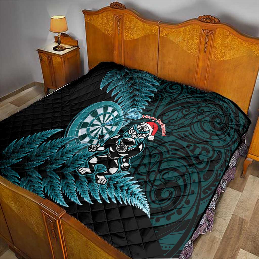 New Zealand Darts Christmas Quilt Maori Fern Merry Dartsmas LT14 - Polynesian Pride