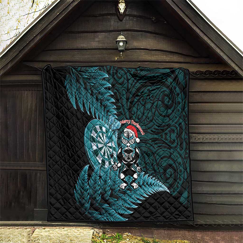 New Zealand Darts Christmas Quilt Maori Fern Merry Dartsmas LT14 - Polynesian Pride