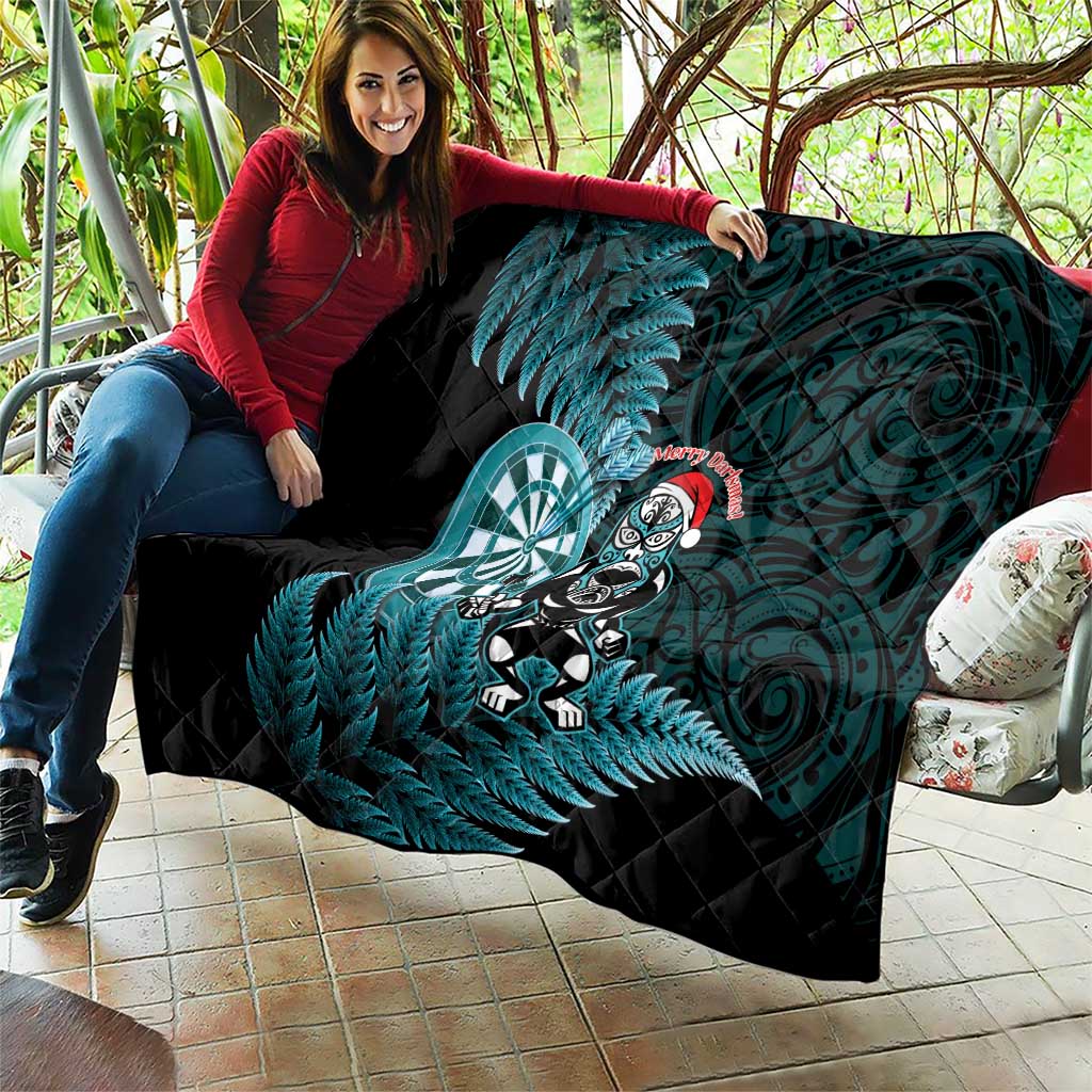 New Zealand Darts Christmas Quilt Maori Fern Merry Dartsmas LT14 - Polynesian Pride