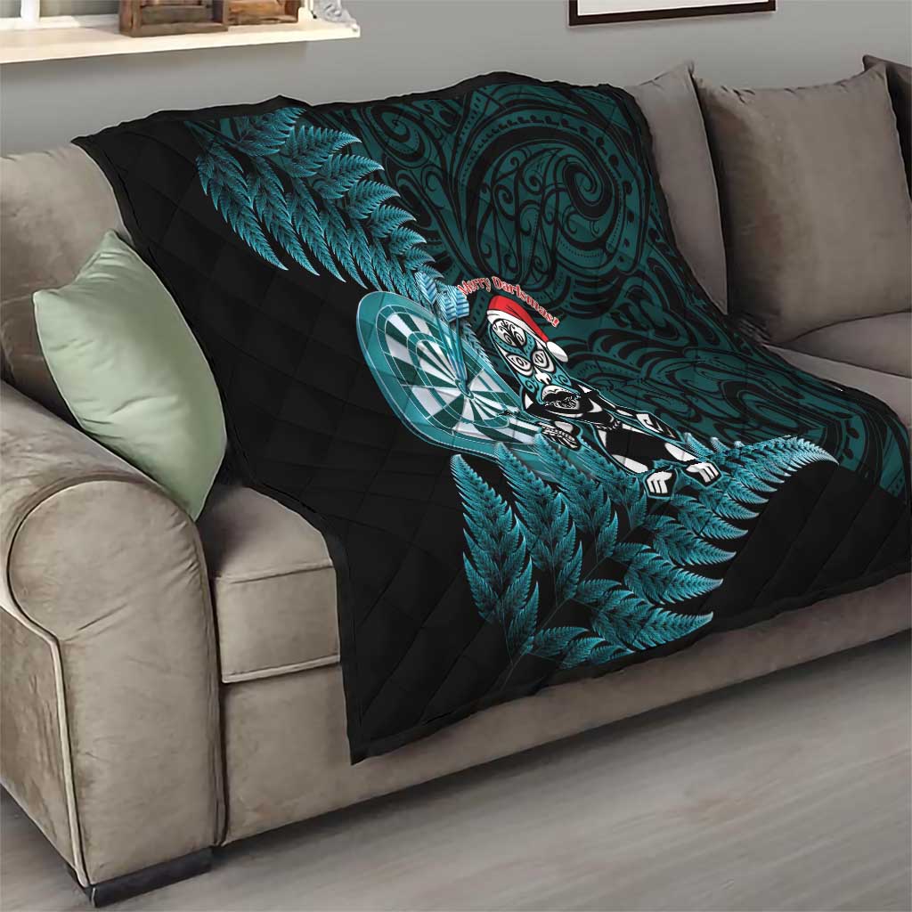 New Zealand Darts Christmas Quilt Maori Fern Merry Dartsmas LT14 - Polynesian Pride