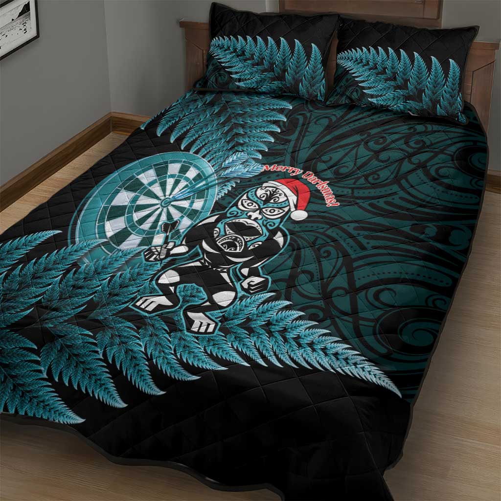 New Zealand Darts Christmas Quilt Bed Set Maori Fern Merry Dartsmas LT14 - Polynesian Pride