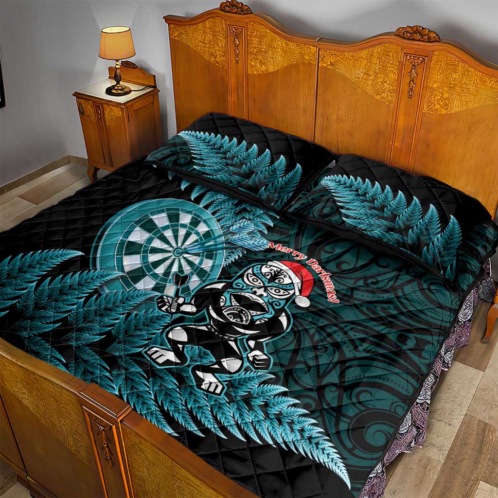 New Zealand Darts Christmas Quilt Bed Set Maori Fern Merry Dartsmas LT14 - Polynesian Pride