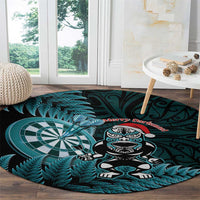 New Zealand Darts Christmas Round Carpet Maori Fern Merry Dartsmas LT14 - Polynesian Pride