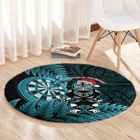 New Zealand Darts Christmas Round Carpet Maori Fern Merry Dartsmas LT14 - Polynesian Pride