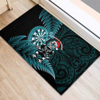 New Zealand Darts Christmas Rubber Doormat Maori Fern Merry Dartsmas LT14 - Polynesian Pride