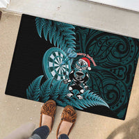 New Zealand Darts Christmas Rubber Doormat Maori Fern Merry Dartsmas LT14 - Polynesian Pride