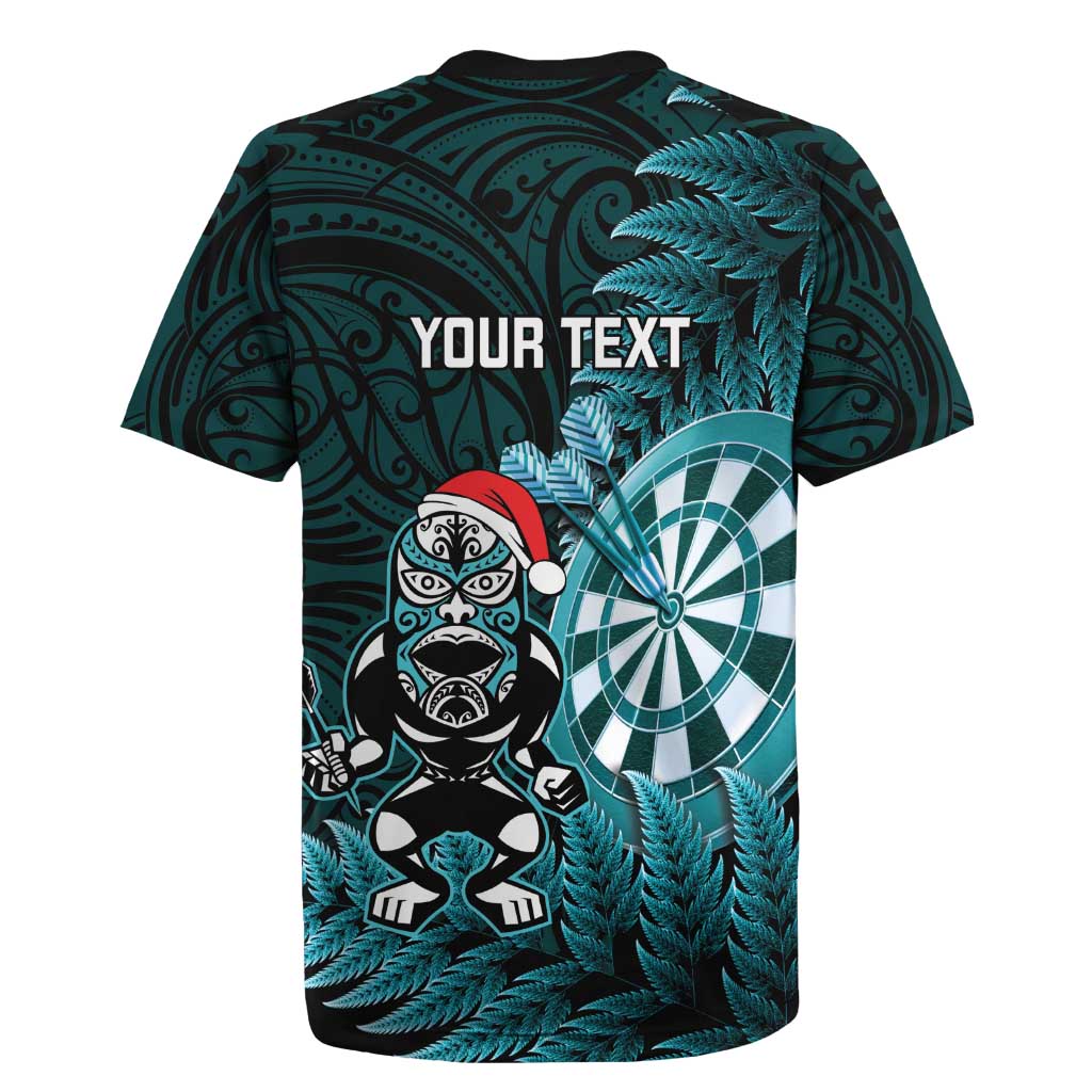 Personalised New Zealand Darts Christmas Rugby Jersey Maori Fern Merry Dartsmas LT14 - Polynesian Pride