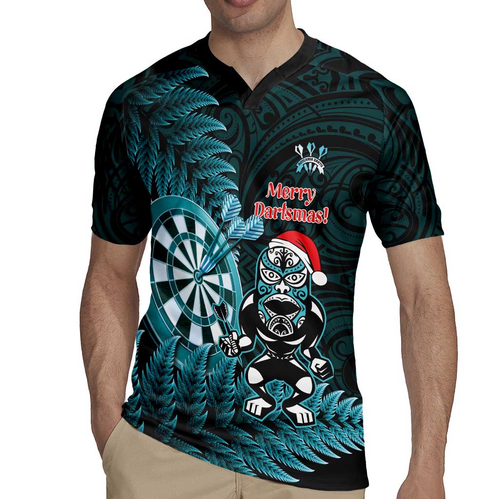 Personalised New Zealand Darts Christmas Rugby Jersey Maori Fern Merry Dartsmas LT14 - Polynesian Pride