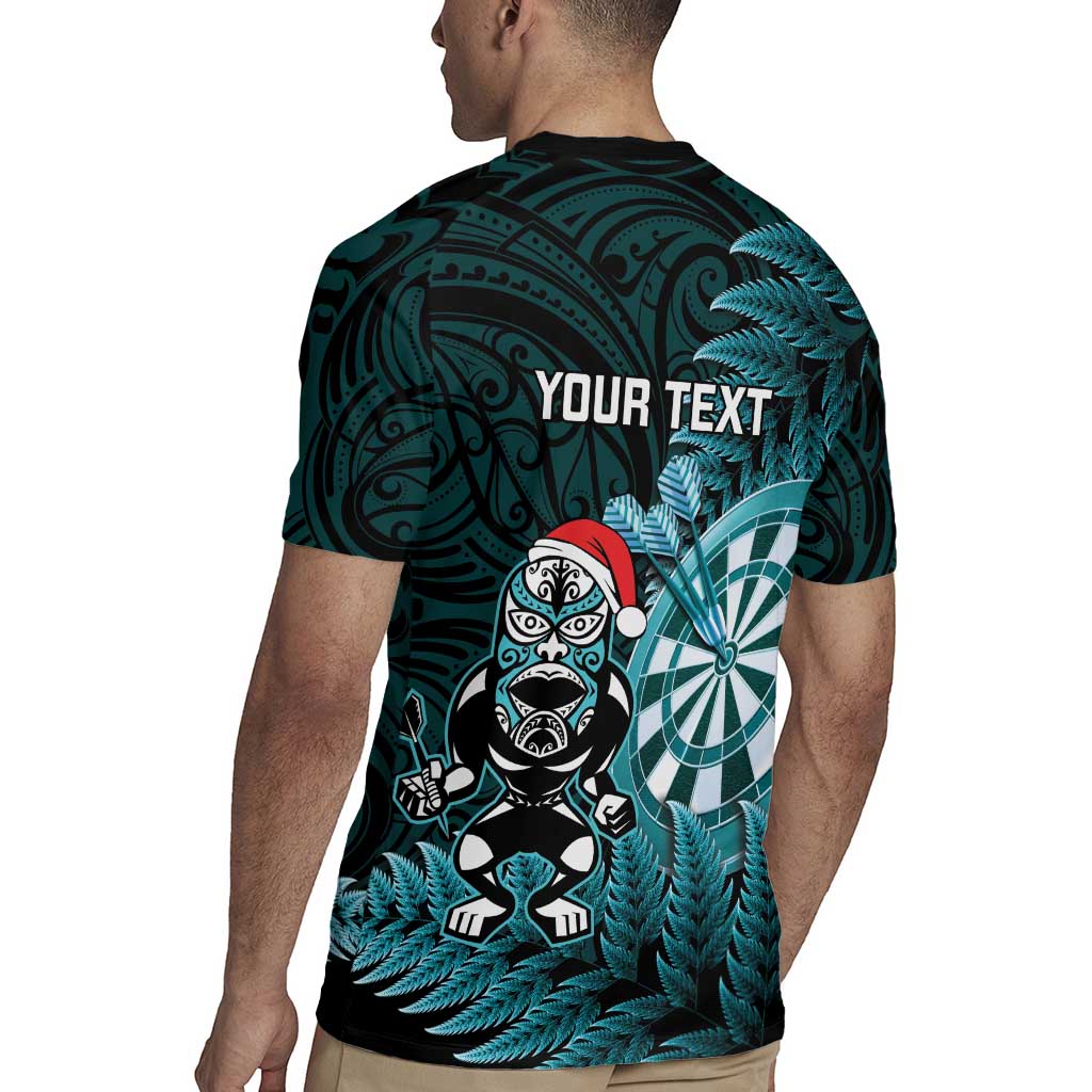 Personalised New Zealand Darts Christmas Rugby Jersey Maori Fern Merry Dartsmas LT14 - Polynesian Pride