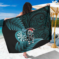 New Zealand Darts Christmas Sarong Maori Fern Merry Dartsmas LT14 One Size 44 x 66 inches Cyan - Polynesian Pride