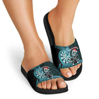 New Zealand Darts Christmas Slide Sandals Maori Fern Merry Dartsmas LT14 - Polynesian Pride