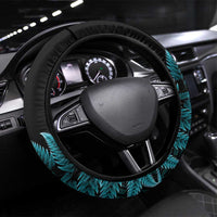 New Zealand Darts Christmas Steering Wheel Cover Maori Fern Merry Dartsmas LT14 Universal Fit Cyan - Polynesian Pride