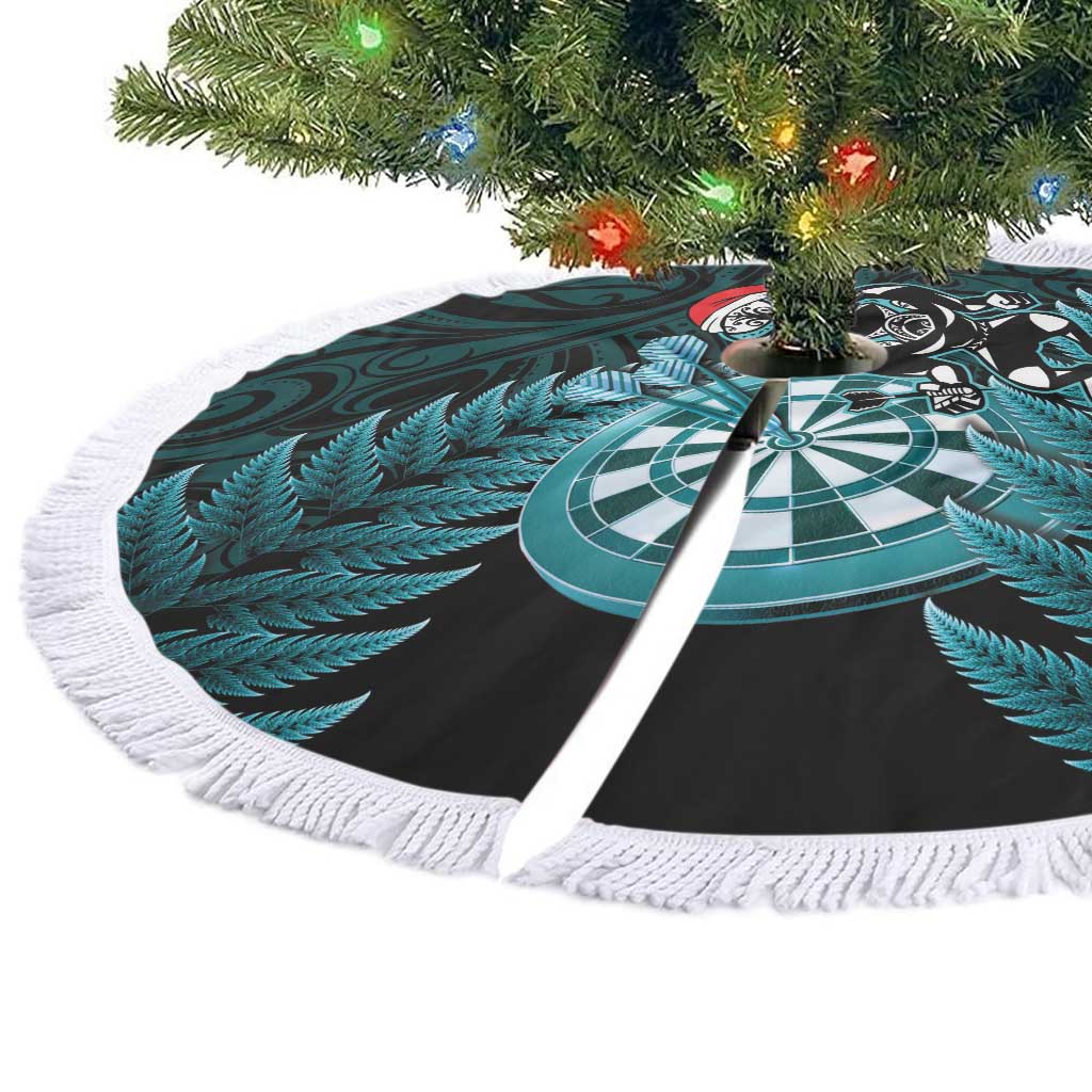 New Zealand Darts Christmas Tree Skirt Maori Fern Merry Dartsmas LT14 - Polynesian Pride