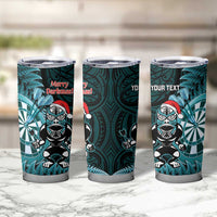 Personalised New Zealand Darts Christmas Tumbler Cup Maori Fern Merry Dartsmas LT14 - Polynesian Pride