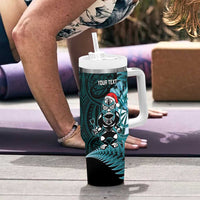 Personalised New Zealand Darts Christmas Tumbler With Handle Maori Fern Merry Dartsmas LT14 - Polynesian Pride