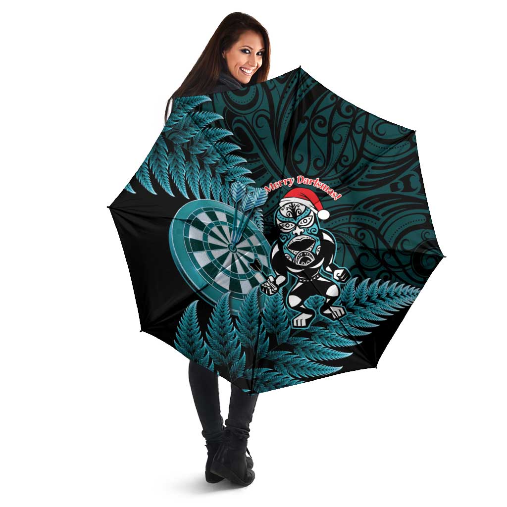 New Zealand Darts Christmas Umbrella Maori Fern Merry Dartsmas LT14 - Polynesian Pride