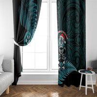 New Zealand Darts Christmas Window Curtain Maori Fern Merry Dartsmas LT14 - Polynesian Pride