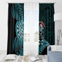 New Zealand Darts Christmas Window Curtain Maori Fern Merry Dartsmas LT14 - Polynesian Pride