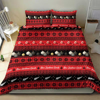 New Zealand Darts Christmas Bedding Set Merry Xmas Aotearoa Maori Red - Polynesian Pride
