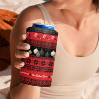 New Zealand Darts Christmas 4 in 1 Can Cooler Tumbler Merry Xmas Aotearoa Maori Red LT14 - Polynesian Pride