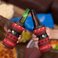 New Zealand Darts Christmas 4 in 1 Can Cooler Tumbler Merry Xmas Aotearoa Maori Red LT14 - Polynesian Pride