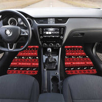 New Zealand Darts Christmas Car Mats Merry Xmas Aotearoa Maori Red LT14 Set 2pcs - Front Red - Polynesian Pride