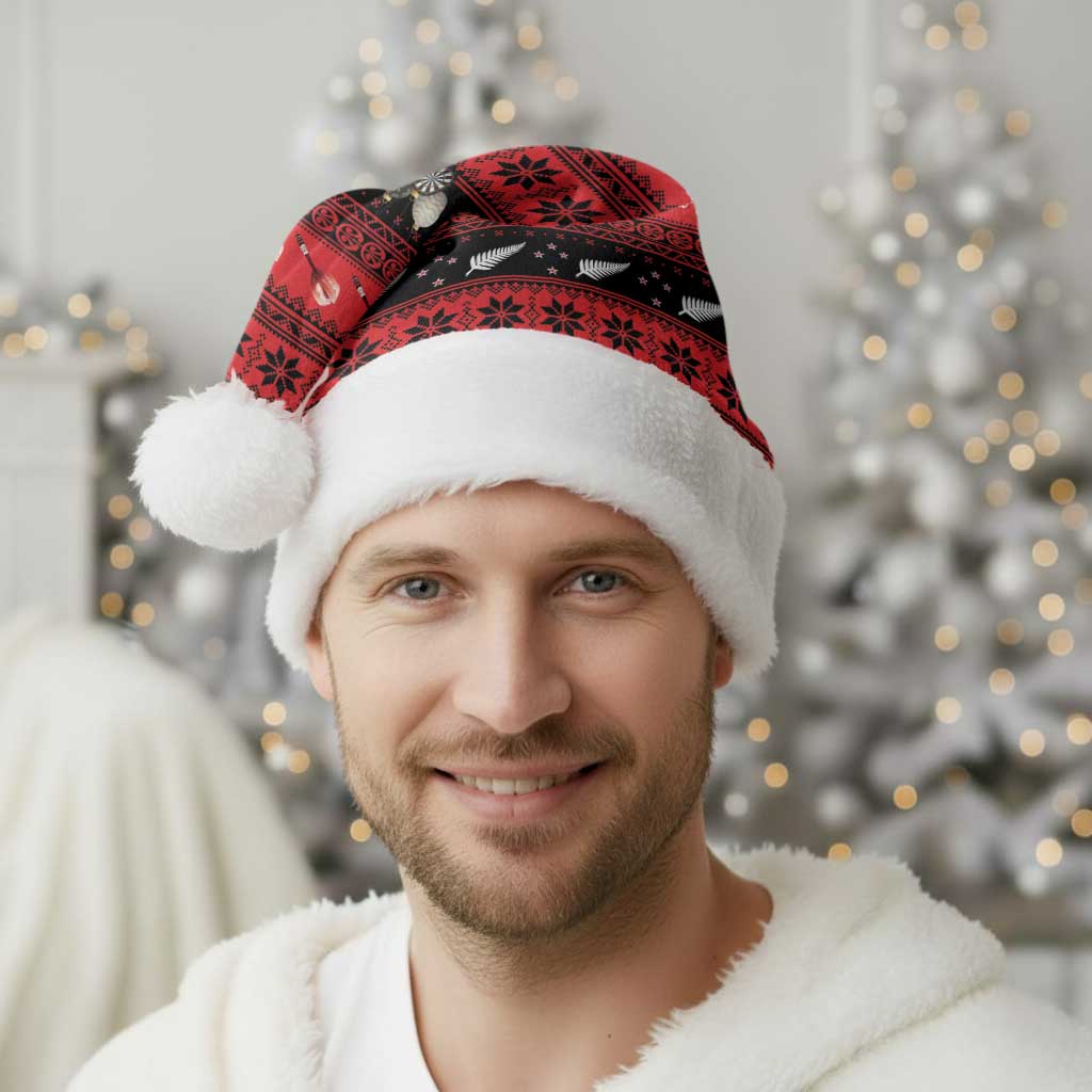 New Zealand Darts Christmas Santa Hat Merry Xmas Aotearoa Maori Red - Polynesian Pride