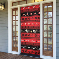 New Zealand Darts Christmas Door Cover Merry Xmas Aotearoa Maori Red LT14 - Polynesian Pride