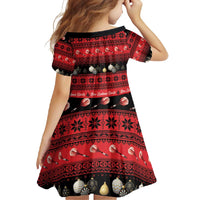 New Zealand Darts Christmas Family Matching Long Sleeve Bodycon Dress and Hawaiian Shirt Merry Xmas Aotearoa Maori Red LT14 - Polynesian Pride