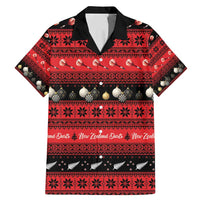 New Zealand Darts Christmas Family Matching Mermaid Dress and Hawaiian Shirt Merry Xmas Aotearoa Maori Red LT14 Dad's Shirt - Short Sleeve Red - Polynesian Pride