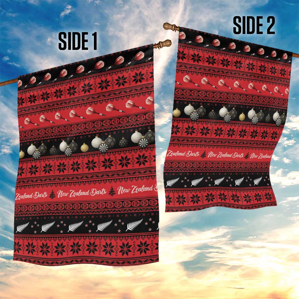 New Zealand Darts Christmas Garden Flag Merry Xmas Aotearoa Maori Red LT14 - Polynesian Pride