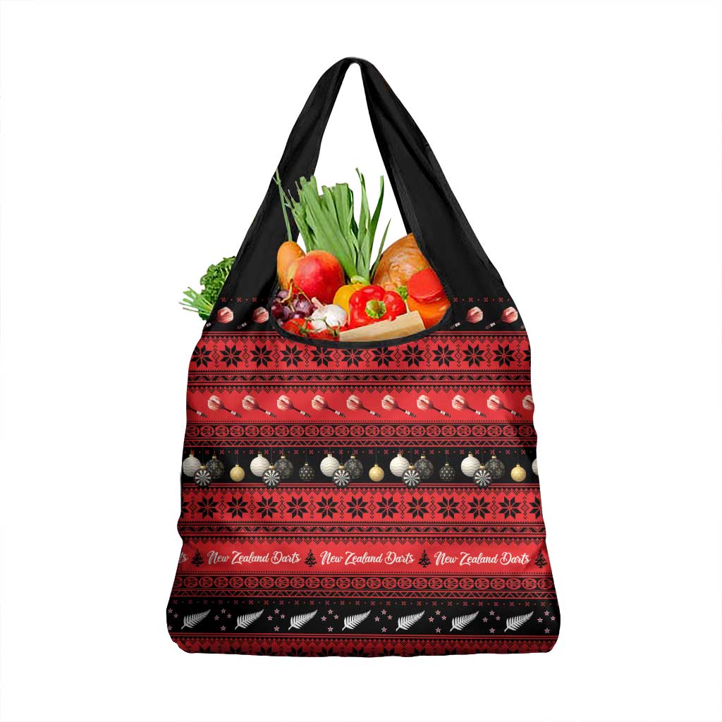 New Zealand Darts Christmas Grocery Bag Merry Xmas Aotearoa Maori Red LT14 1-pack One Size Red - Polynesian Pride