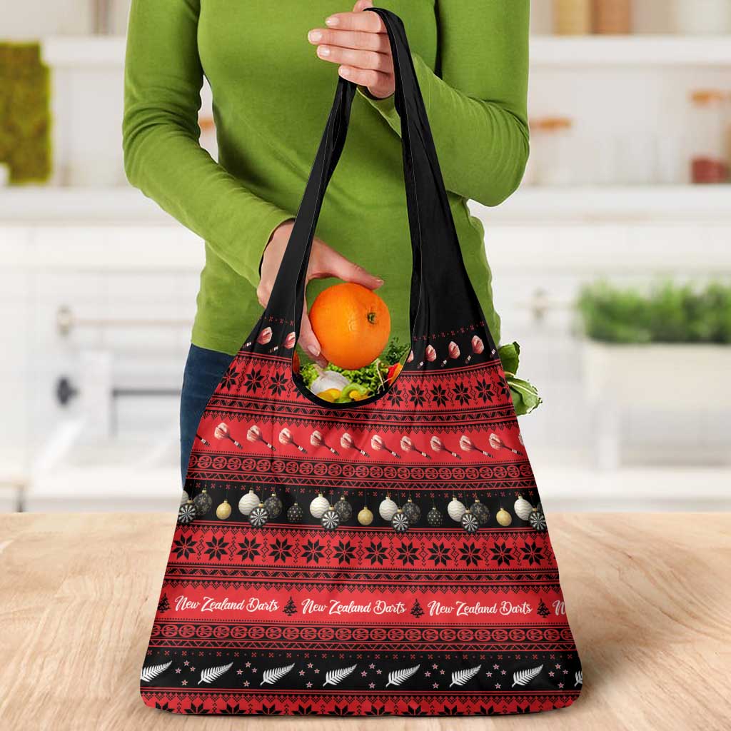 New Zealand Darts Christmas Grocery Bag Merry Xmas Aotearoa Maori Red LT14 - Polynesian Pride
