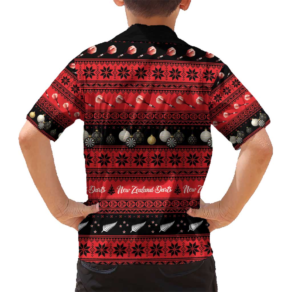 New Zealand Darts Christmas Hawaiian Shirt Merry Xmas Aotearoa Maori Red LT14 - Polynesian Pride